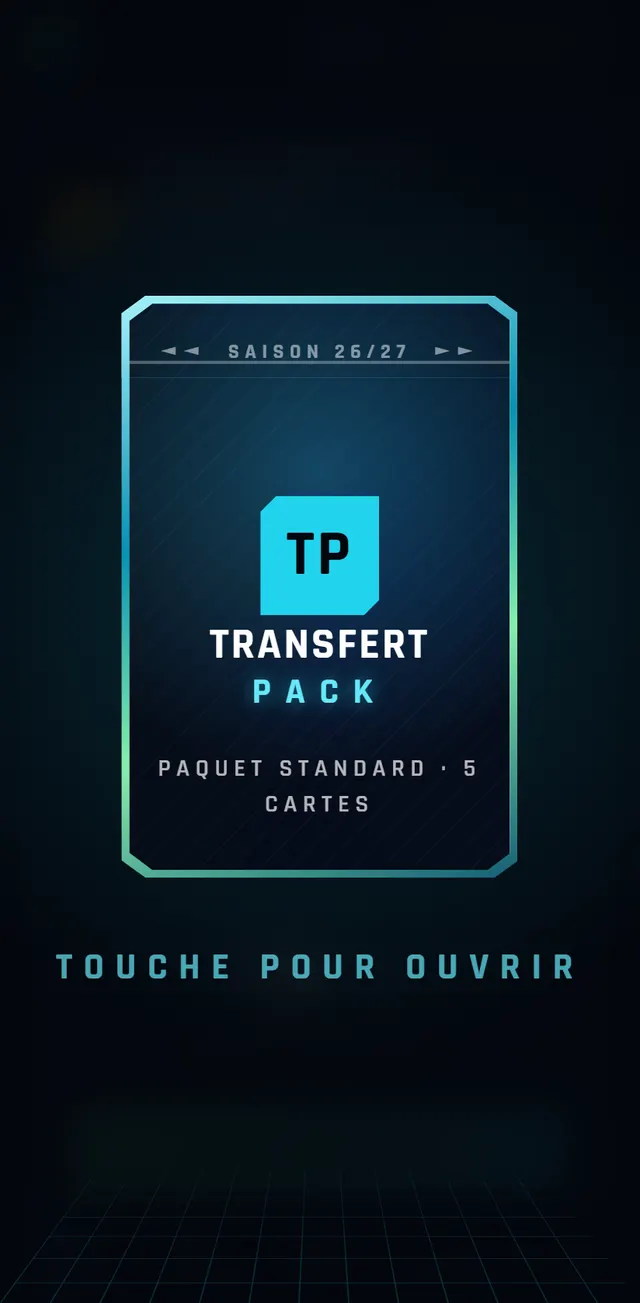 Paquet standard de la saison 26/27 prêt à être ouvert